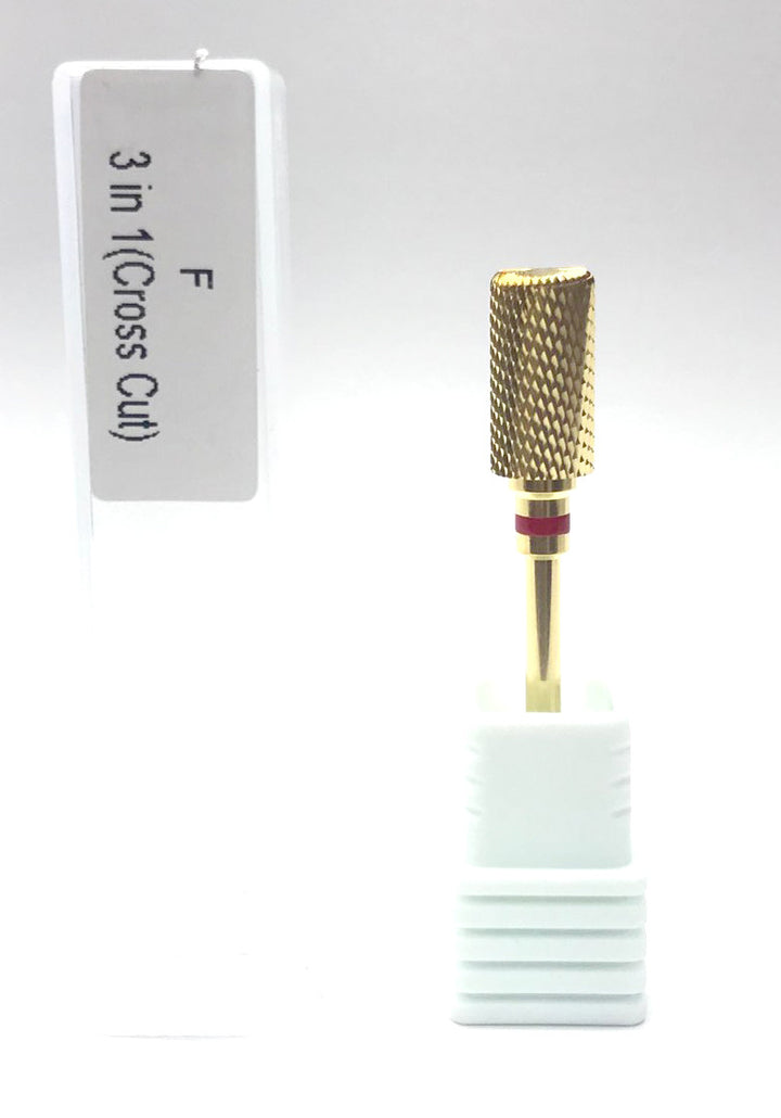 3/32 3in1 Carbide Bit Cross Cut - Fine - Gold