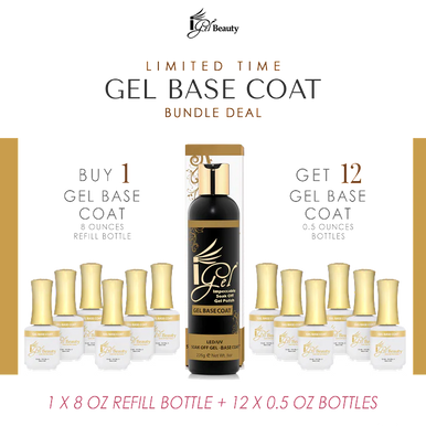 REFILL BUNDLE - IGEL BASE COAT - 8 OZ + 12 FREE 0.5 OZ BOTTLES