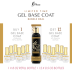 REFILL BUNDLE - IGEL BASE COAT - 8 OZ + 12 FREE 0.5 OZ BOTTLES