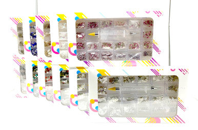 Rhinestone Kit With Dotting Tool - Combo 11 Colors