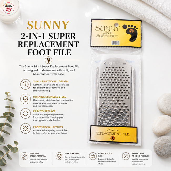 Sunny 2-In-1 Super Replacement Foot File - Buy 10 Free 1 Hover Image