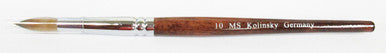MS Kolinsky Germany Acetone Proof Red Wood Acrylic Brush No.10