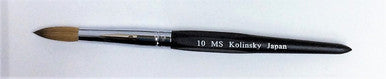MS Kolinsky Japan Black Acrylic Brush No.10