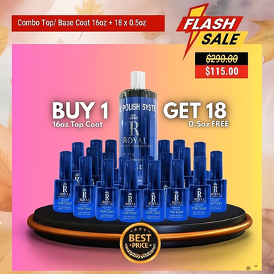 Royal Top Coat Refill 16oz + FREE 18 bottles x 0.5oz
