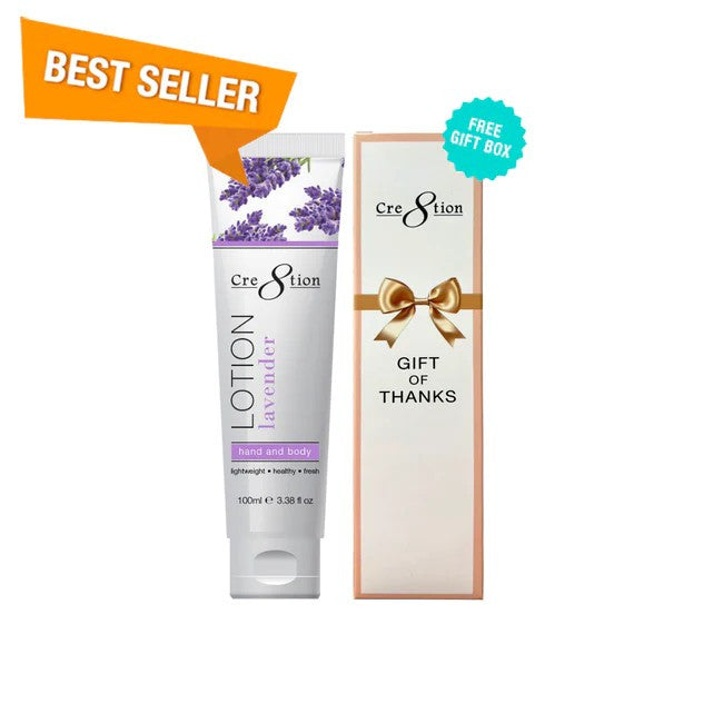 Cre8tion Hand &amp; Body Lotion Lavender 100ml/3.3oz + Free Gift Box
