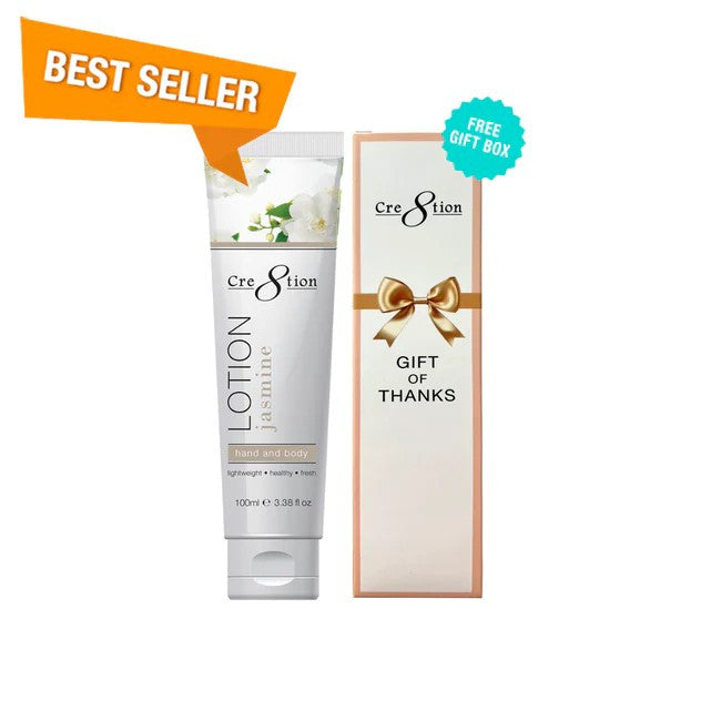 Cre8tion Hand &amp; Body Lotion Jasmine 100ml/3.3oz + Free Gift Box