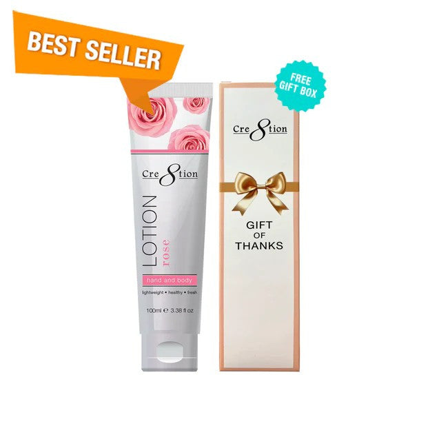 Cre8tion Hand &amp; Body Lotion Rose 100ml/3.3oz + Free Gift Box