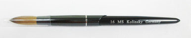 MS Kolinsky Germany Matt Black Acrylic Brush No.8