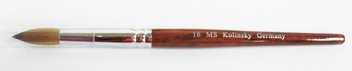 MS Kolinsky Germany Acetone Proof Red Wood Acrylic Brush No.16
