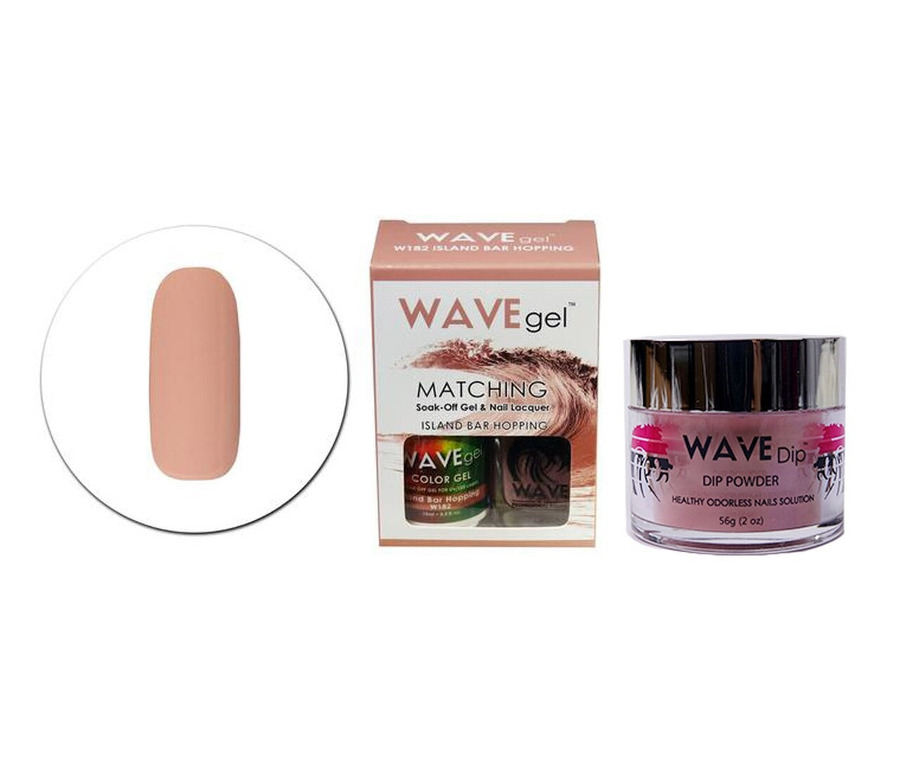 WAVEGEL 3IN1 MATCHING (GEL+LACQUER+DIP) - #182(W182) ISLAND BAR HOPPING