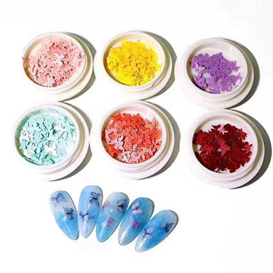 Flowers & Butterfly Mix Nail Art Decal (set of 6) Na023