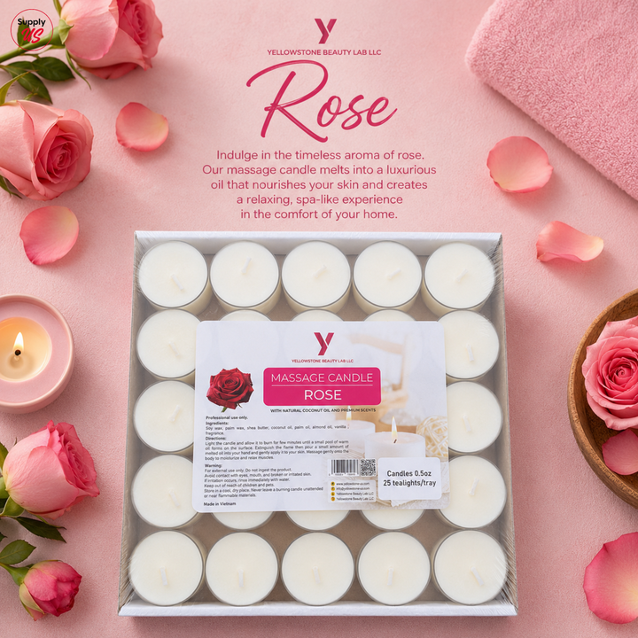 Yellowstone Massage Candle - Rose - BUY 2 FREE 1