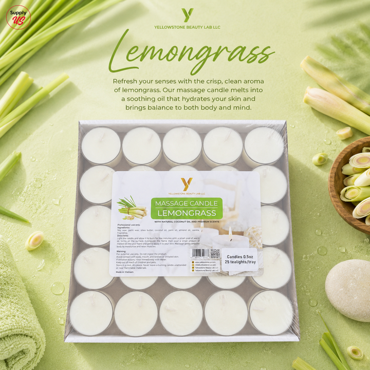 Yellowstone Massage Candle - Lemongrass - BUY 2 FREE 1