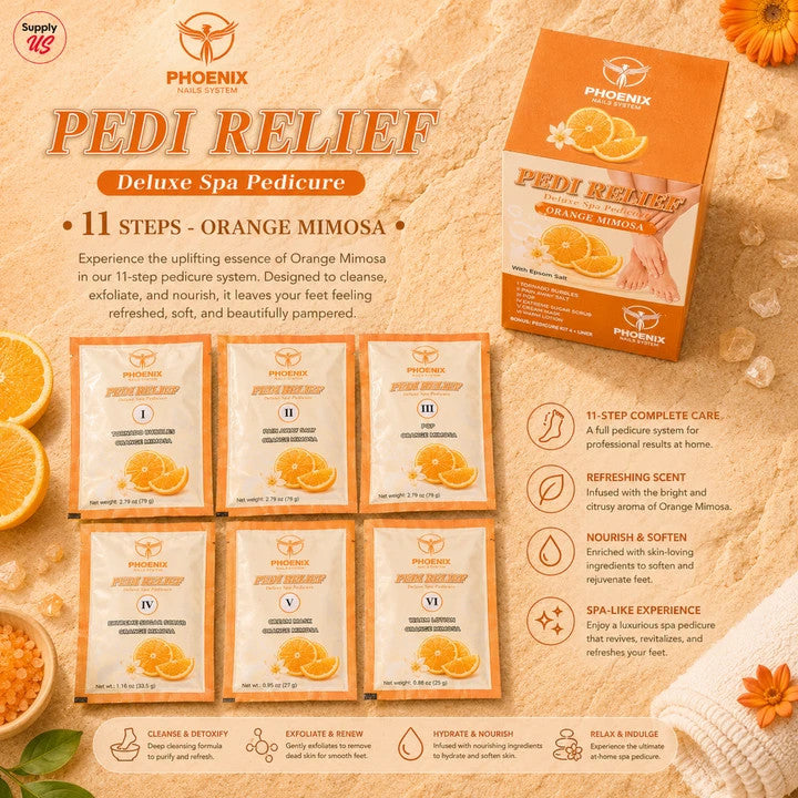 PHOENIX PAIN RELIEF PEDICURE 11 STEPS CASE OF 36 PACK