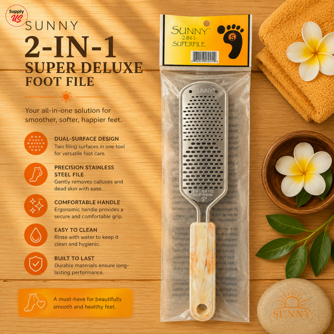 Sunny 2-IN-1 Super Deluxe Foot File - Buy 5 Free 1 Hover Image