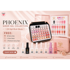 Phoenix Sheer Gel Collection 24 Colors - Free Extra 24 Gels + 1 Color Book + Vali - FREE Mica Holder Rack - LIMITED TIME ONLY