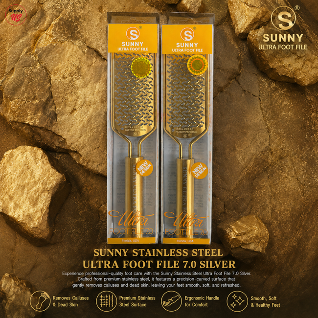 Sunny Stainless Steel Ultra Foot File 7.0 Gold - Buy 5 Free 1 Hover Image