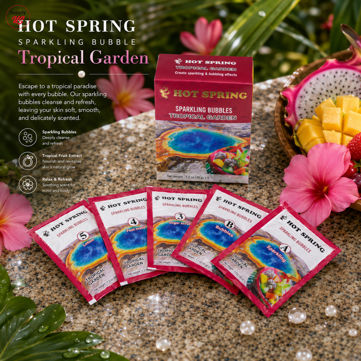 Hot Spring Sparkling Bubbles 5in1 Tropical Garden  + Free Pedicure Liner