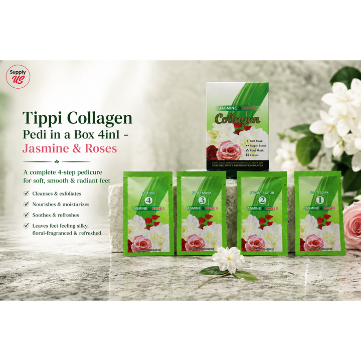 Tippi Collagen Pedi in a Box 4in1 - Jasmine &amp; Roses