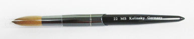 MS Kolinsky Germany Matt Black  Acrylic Brush No.22