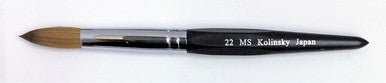 MS Kolinsky Japan Black Acrylic Brush No.8
