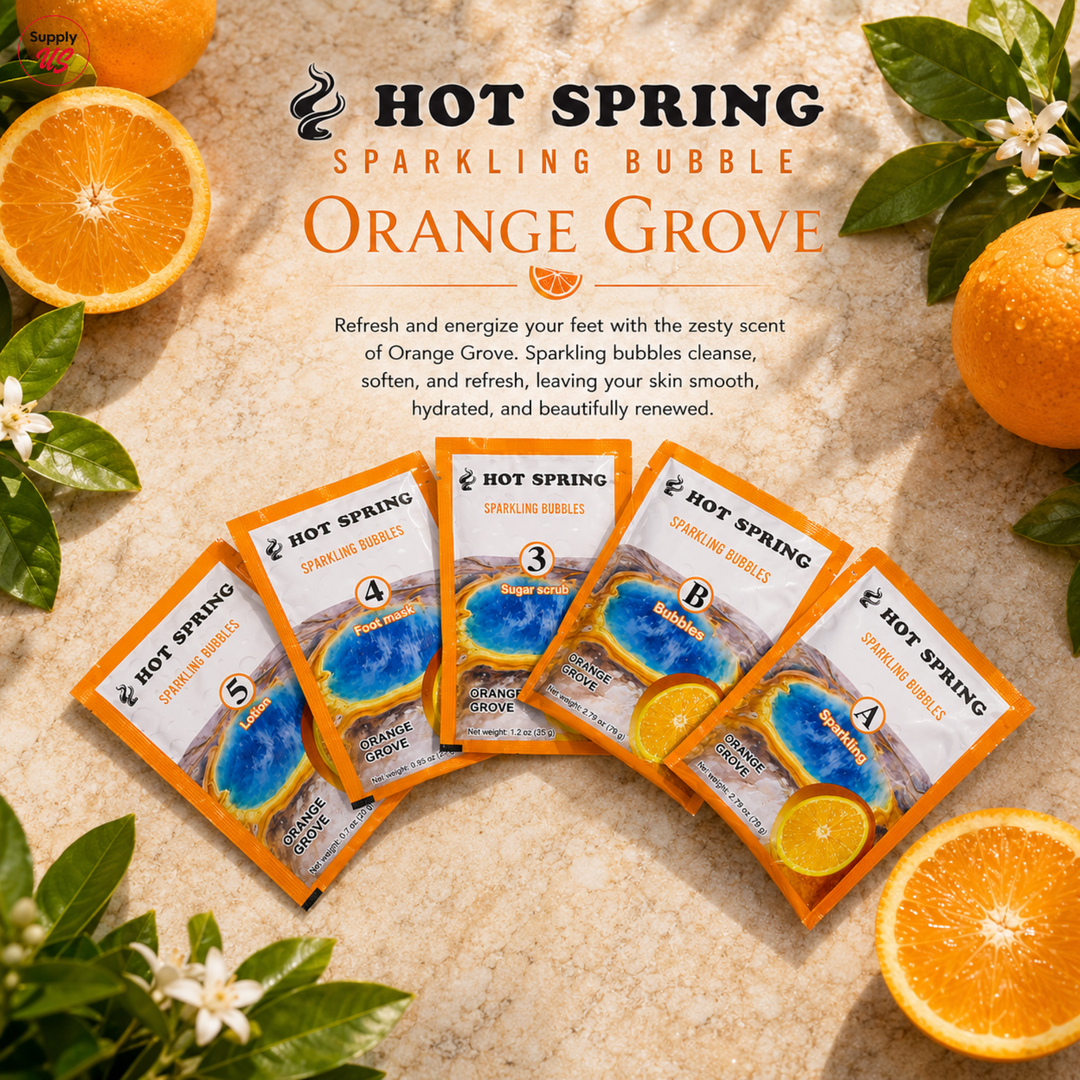 Hot Spring Sparkling Bubbles 5in1 Orange Grove + Free Pedicure Liner