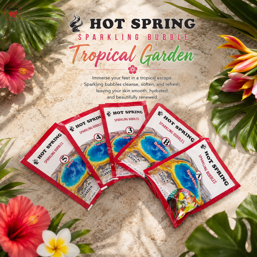 Hot Spring Sparkling Bubbles 5in1 Tropical Garden  + Free Pedicure Liner