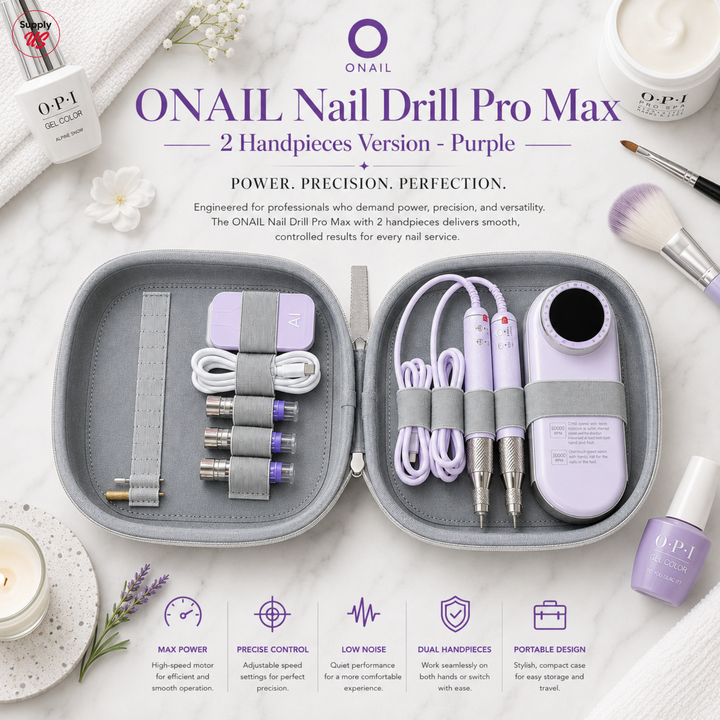 ONAIL Nail Drill Pro Max 2 Handpieces Version - White/Black/Purple