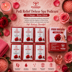 PHOENIX Pedi Relief Deluxe Spa Pedicure 11 Steps - Rose Glow - BUY 10 FREE 1