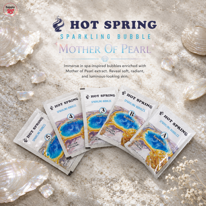 Hot Spring Sparkling Bubbles 5in1 Mother Of Pearl + Free Pedicure Liner