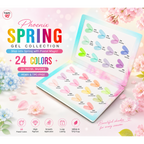 Phoenix Spring Gel Collection 24 Colors - Free Extra 24 Gels + 1 Color Book + Vali - FREE Mica Holder Rack - LIMITED TIME ONLY