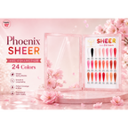Phoenix Sheer Gel Collection 24 Colors - Free Extra 24 Gels + 1 Color Book + Vali - FREE Mica Holder Rack - LIMITED TIME ONLY