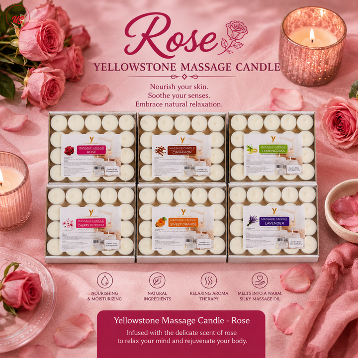 Yellowstone Massage Candle - Rose - BUY 2 FREE 1