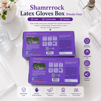 Shamrock Latex Gloves Box - Size: Medium ( Powder Free )