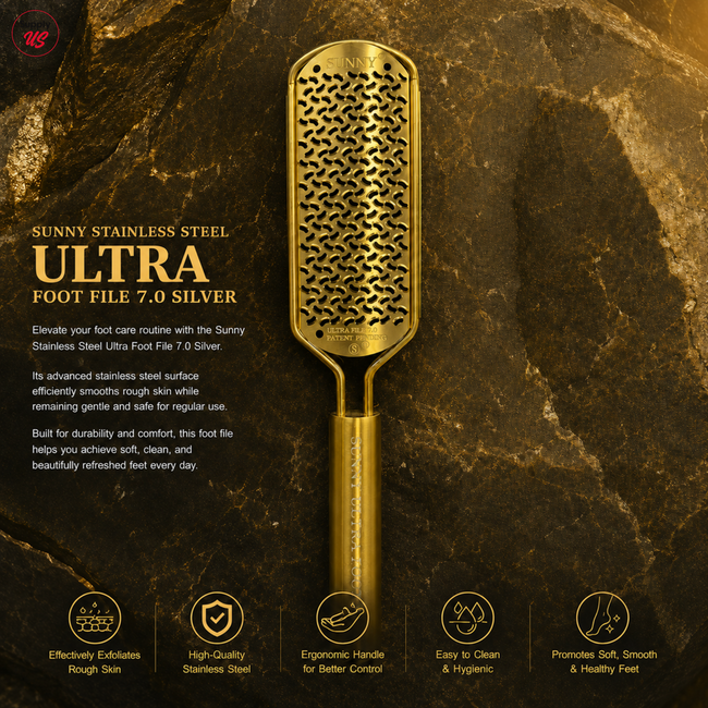 Sunny Stainless Steel Ultra Foot File 7.0 Gold - Buy 5 Free 1 Main Image