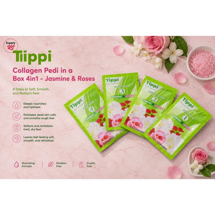 Tippi Collagen Pedi in a Box 4in1 - Jasmine &amp; Roses