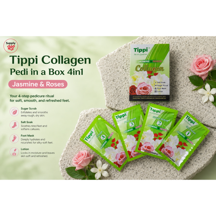 Tippi Collagen Pedi in a Box 4in1 - Jasmine &amp; Roses