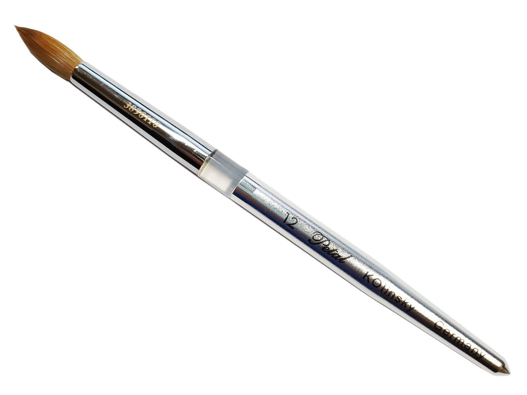 Petal Kolinsky Acrylic Nail Brush Silver 