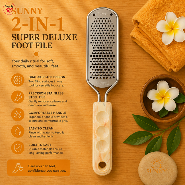 Sunny 2-IN-1 Super Deluxe Foot File - Buy 5 Free 1 Main Image