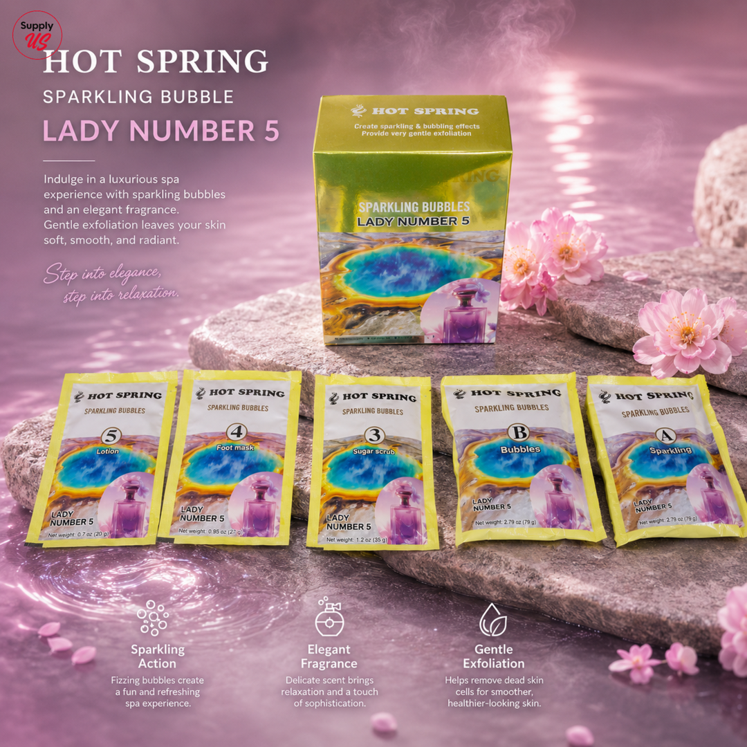 Hot Spring Sparkling Bubbles 5in1 Lady Number 5 + Free Pedicure Liner