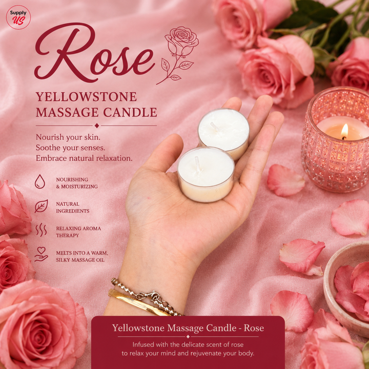 Yellowstone Massage Candle - Rose - BUY 2 FREE 1