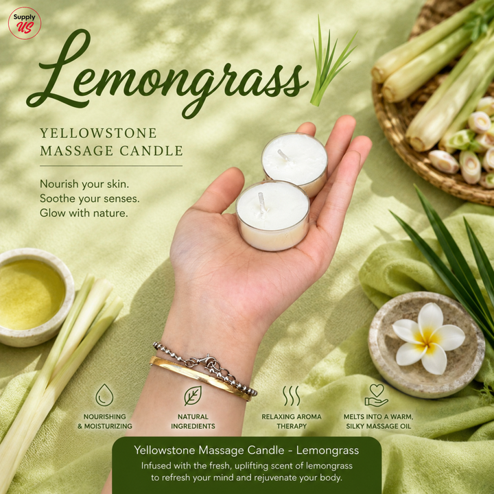 Yellowstone Massage Candle - Lemongrass - BUY 2 FREE 1