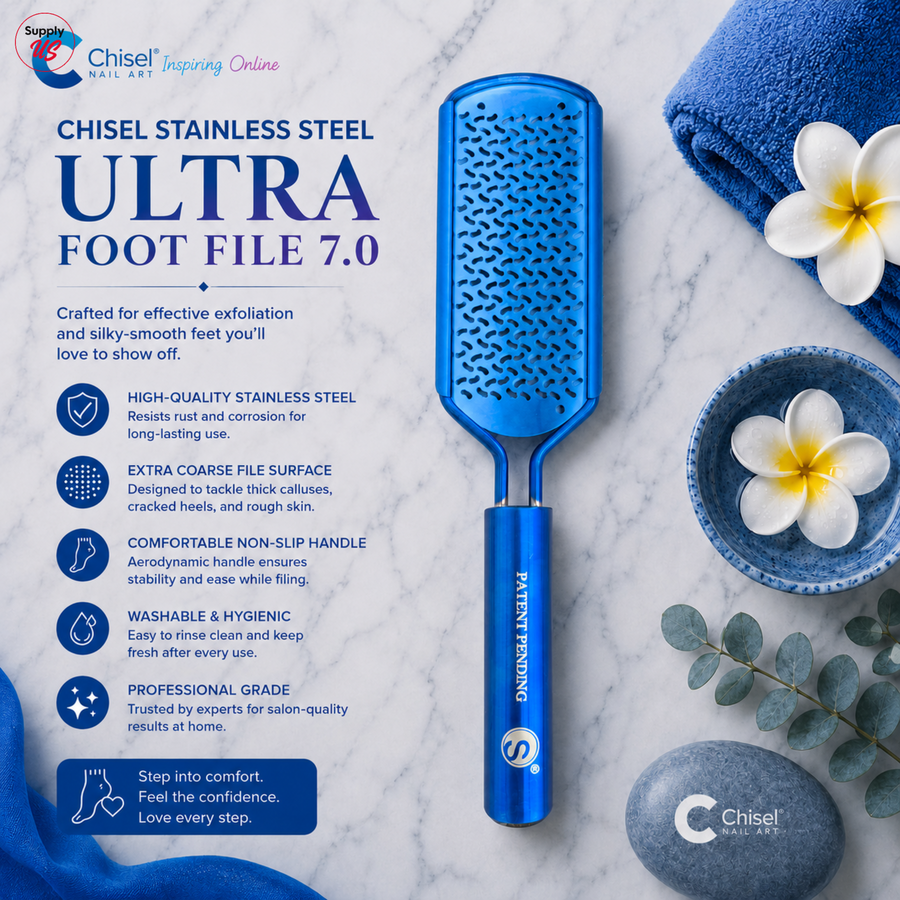 Chisel Stainless Steel Ultra Foot File 7.0 - Buy 5 Free 1