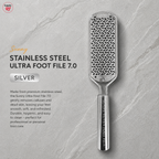 Sunny Stainless Steel Ultra Foot File 7.0 Silver - Buy 5 Free 1