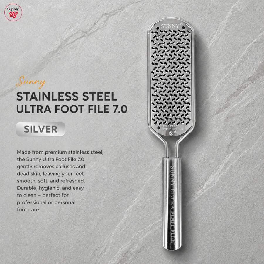 Sunny Stainless Steel Ultra Foot File 7.0 Silver - Buy 5 Free 1