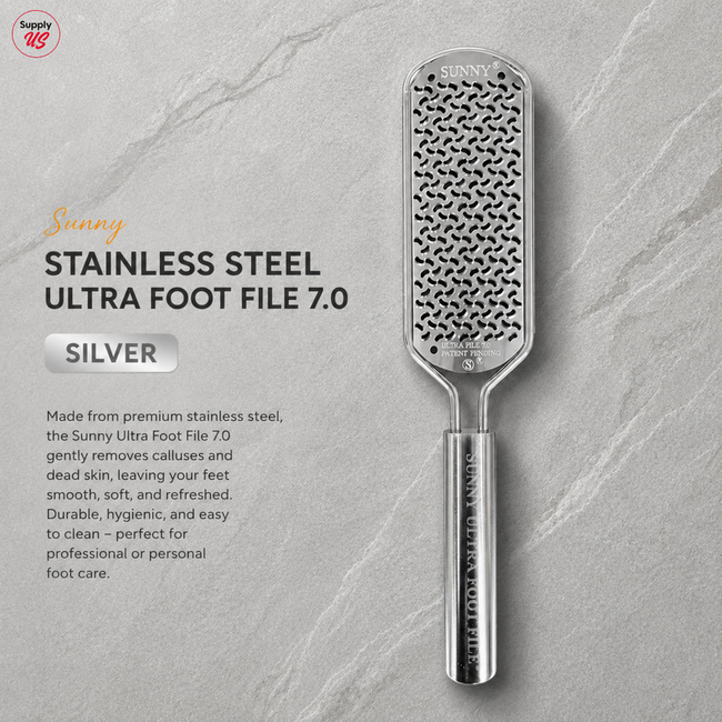Sunny Stainless Steel Ultra Foot File 7.0 Silver - Buy 5 Free 1 Main Image