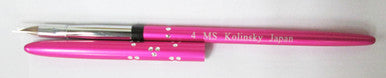 MS Kolinsky Japan Pink Aluminium 3D Brush No.4