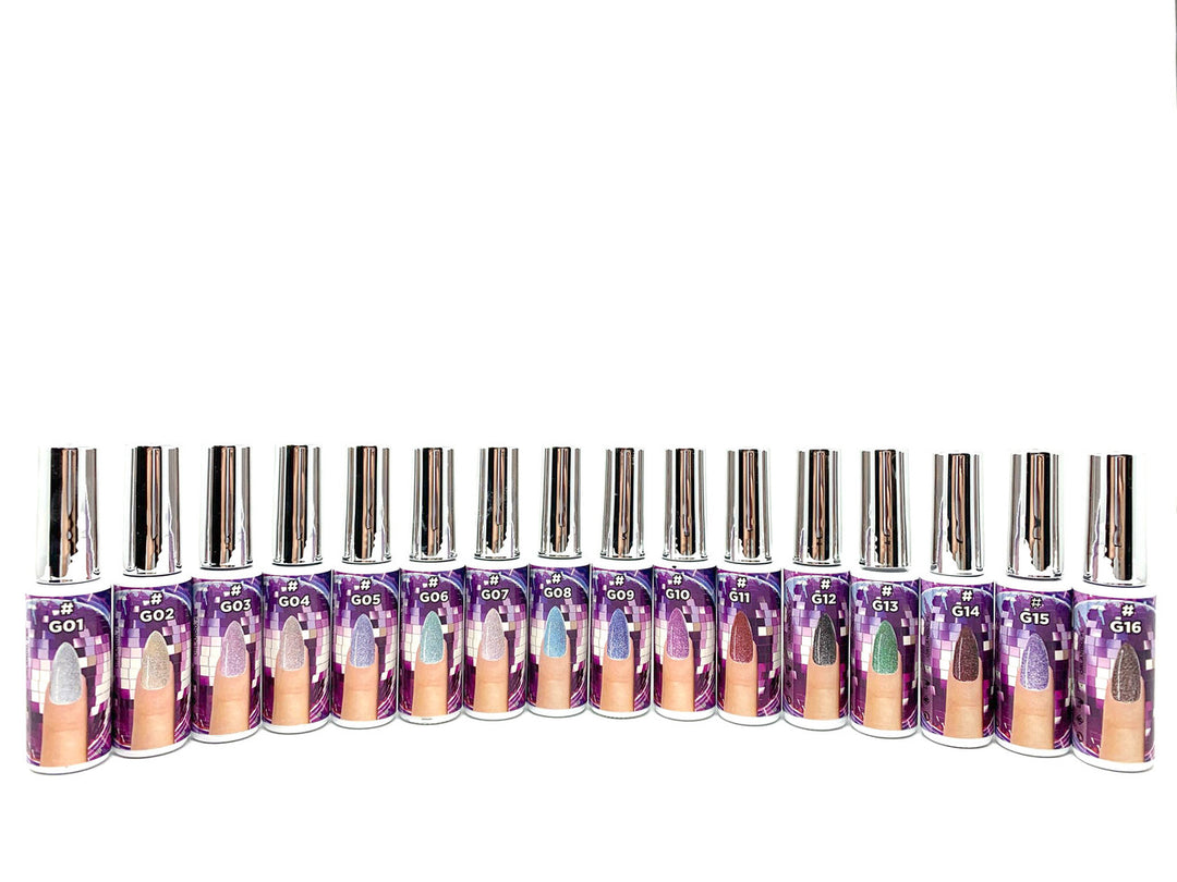 MS Disco Gel 0.25oz ( Set of 16 Colors ) + Free Sample Tip