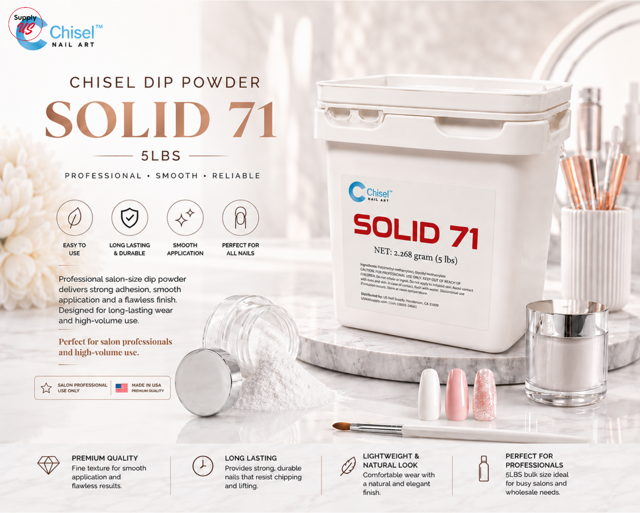 Chisel Solid Dip Powder - SOLID 71 - 5LBS