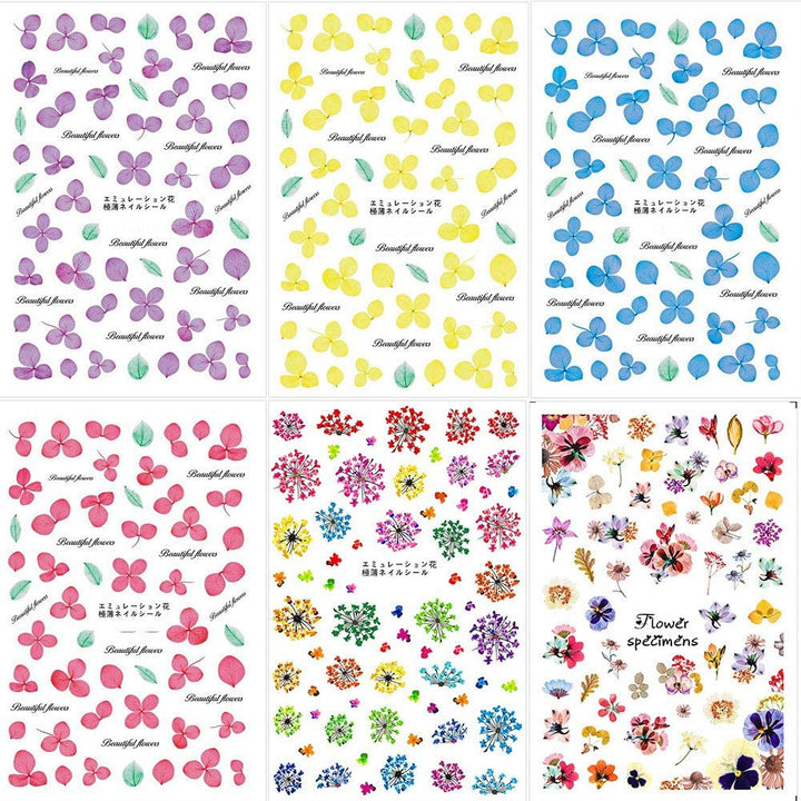 3D FLOWER STICKERS 14PCS/SET XF3022-45